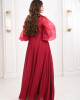 Long dress with puffy drum sleeves