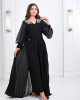 Long dress with puffy drum sleeves