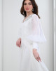 Long dress with puffy drum sleeves
