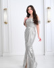 Evening dress with soft pleats on the chest 