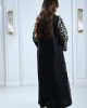 High-neck embroidered jalabiyas