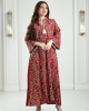 High-neck embroidered jalabiyas