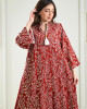 High-neck embroidered jalabiyas