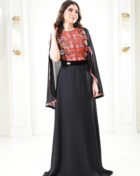 Jalabiya with embroidered cape