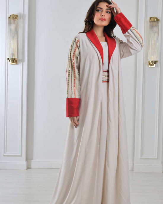 Luxurious embroidered Moroccan galabiya